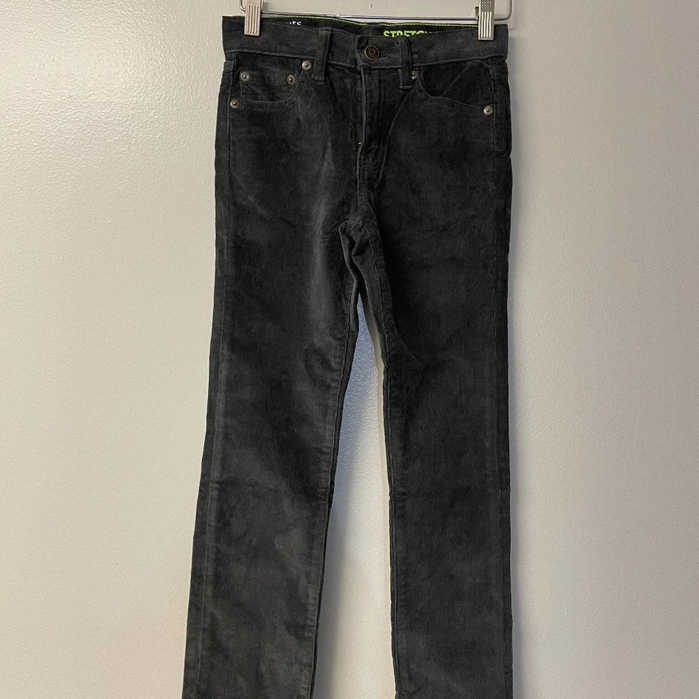 NWT! Crewcuts Girls Corduroy Stretch Pants Grey 8